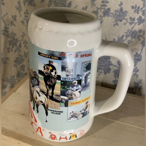 VTG 1999 Limited Edition Saratoga Race Course Beer Mug Saratoga Springs NYRA - Picture 3 of 8